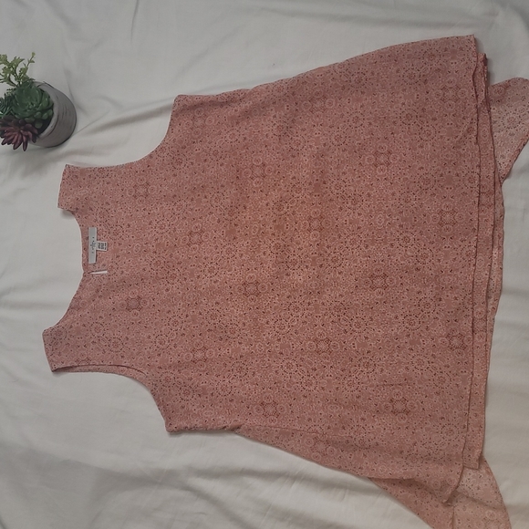 Fever coral peach sleeveles top sz XL - Picture 5 of 11